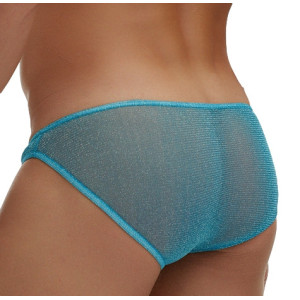 Slip sexy Pailleté MINICUT Bleu turquoise