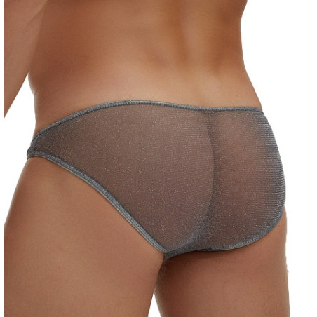 Slip sexy MINICUT Gris pailleté avec Taille basse