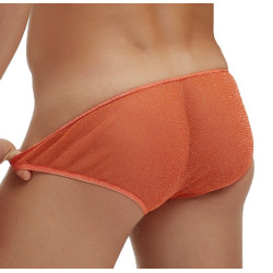 Slip sexy Pailleté Taille basse MINICUT Orange 2