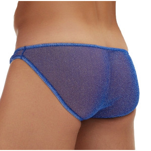 Slip sexy Pailleté et Taille basse MINICUT Bleu