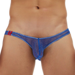 Slip sexy Pailleté et Taille basse MINICUT Bleu