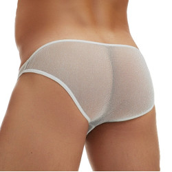 Slip sexy taille basse Pailleté MINICUT Blanc 2