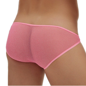 Slip sexy Taille basse Pailleté MINICUT Rose