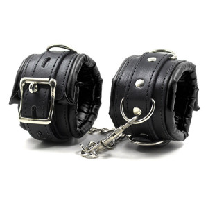 Kit Barre de maintien Collier et Menottes SIMPLY DOM Noir