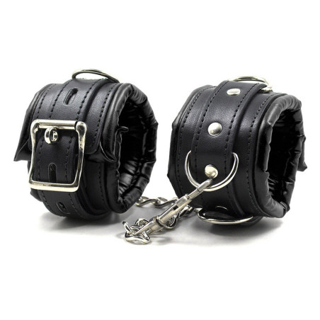 Kit Barre de maintien Collier et Menottes SIMPLY DOM Noir