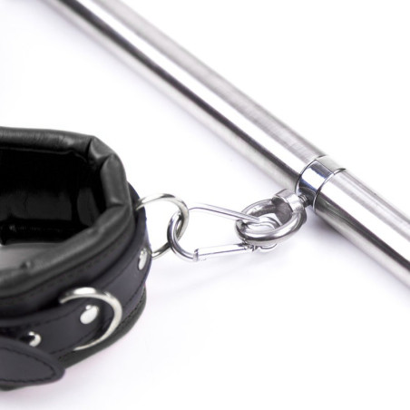 Kit Barre de maintien Collier et Menottes SIMPLY DOM Noir