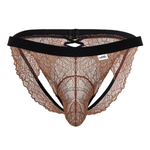 Slip ouvert Dentelle DINTIO Terracotta