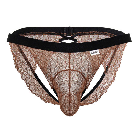 Slip ouvert Dentelle DINTIO Terracotta
