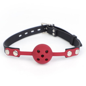 Bâillon Boule Percée BREATHFIVE 40mm Bordeaux