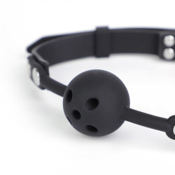 Bâillon Boule Percée BREATHFIVE 40mm Noir 2