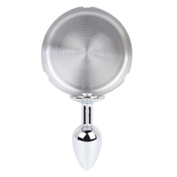 Plug métal ASHES ROUND Argent 6 x 2.5cm 2