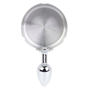 Plug métal ASHES ROUND Argent 6 x 2.5cm