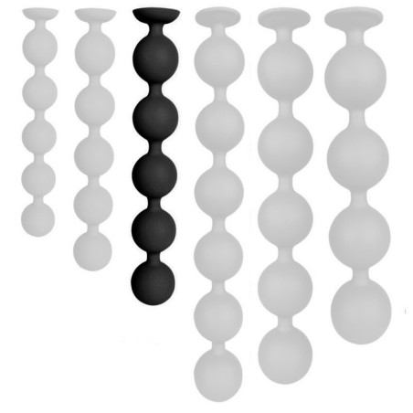 Boules anales Noires BULBY BUTT 36 x 5.7 cm - 5 Boules
