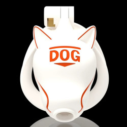 Cage de chasteté DOGLOCK Blanche de 9 x 3.3 cm 2
