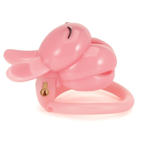 Cage de chasteté LAPIN Rose de CockLock 4.5 x 3 cm