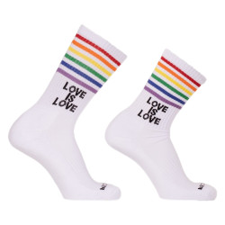 Chaussettes LOVE IS LOVE Gym Socks Blanches