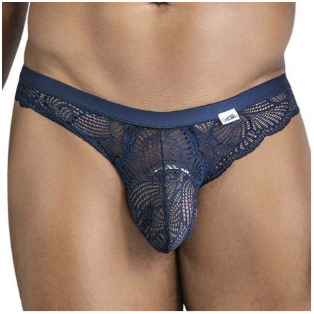 Slip Dentelle ELYNOS Bleu marine