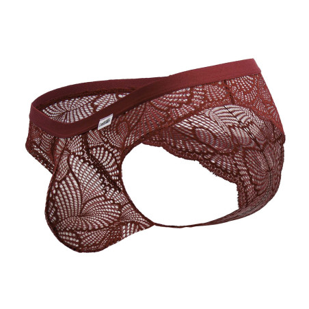 Slip Dentelle ELYNOS Bordeaux