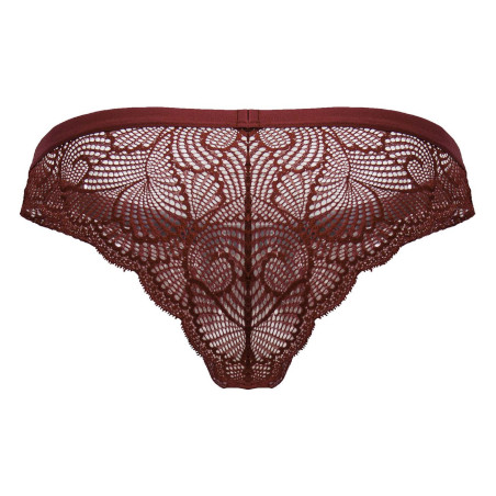 Slip Dentelle ELYNOS Bordeaux