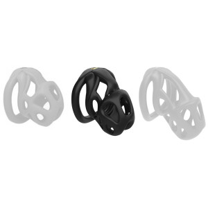 Cage de chasteté HERA Noire M 6.5 x 3.2cm