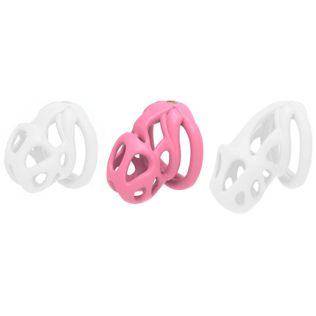 Cage de chasteté HERA M Rose de 6.5 x 3.2 cm