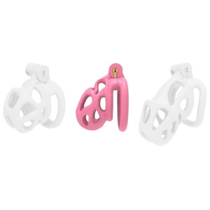 Cage de chasteté BISHERA M Rose de 6.5 x 3.2 cm