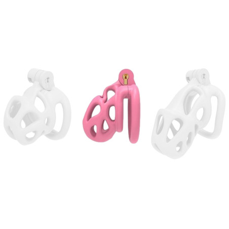 Cage de chasteté BISHERA M Rose de 6.5 x 3.2 cm