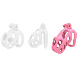 Cage de chasteté BISHERA L Rose de 8.5 x 3.2 cm