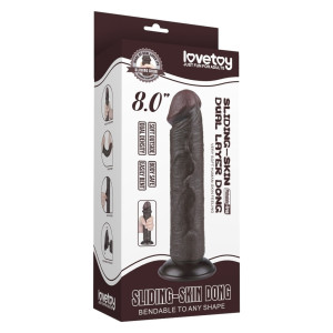 Gode Réaliste SLIDING SKIN 17 x 4cm Noir