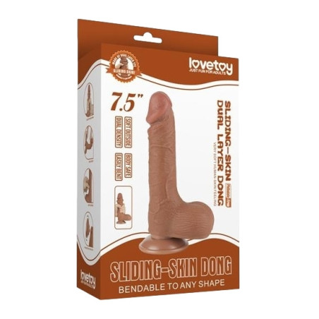 Gode réaliste latino SLIDING SKIN Lovetoy 13 cm