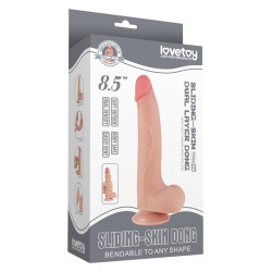 Gode Réaliste avec Bourses SLIDING SKIN 17 x 4cm Lovetoy 2