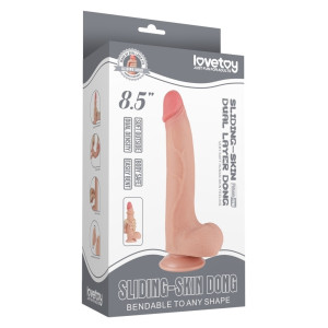 Gode Réaliste avec Bourses SLIDING SKIN 17 x 4cm Lovetoy