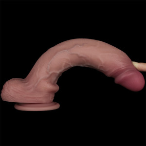 Gode réaliste SLIDING-SKIN PRO II Chair foncé 20 x 4cm