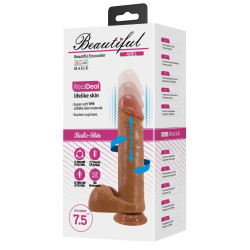 Gode Vibrant à Poussée ABEL Beautiful 17 x 4.3cm Marron 2
