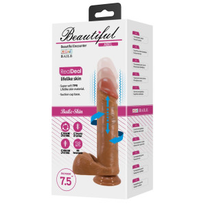 Gode Vibrant à Poussée ABEL Beautiful 17 x 4.3cm Marron