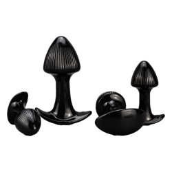 Lot de 4 plugs anaux MUSHRASS Noirs de Fukr 2