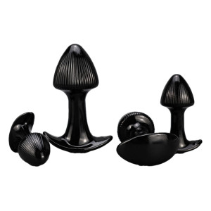 Lot de 4 plugs anaux MUSHRASS Noirs de Fukr