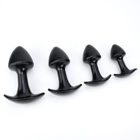 Lot de 4 plugs anaux MUSHRASS Noirs de Fukr