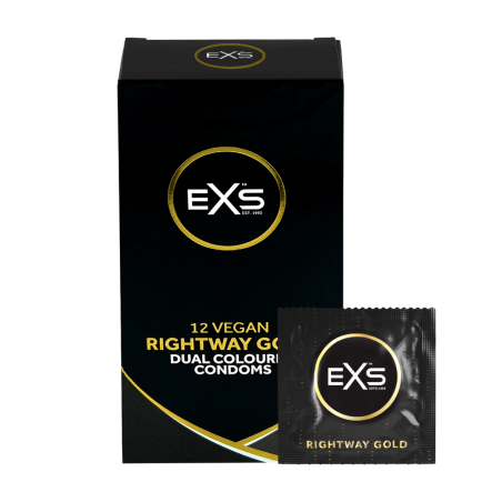 Préservatifs RIGHTWAY GOLD 53mm de EXS | Boîte de 12
