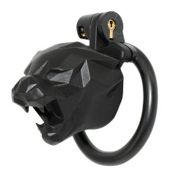 Cage de chasteté LEOX Tête de Félin 3D - 4.5 x 3.5 cm