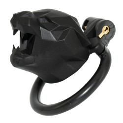 Cage de chasteté LEOX Tête de Félin 3D - 4.5 x 3.5 cm 2