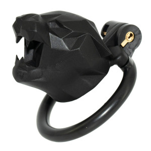 Cage de chasteté LEOX Tête de Félin 3D - 4.5 x 3.5 cm