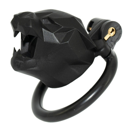 Cage de chasteté LEOX Tête de Félin 3D - 4.5 x 3.5 cm