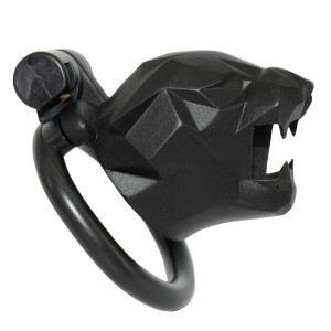 Cage de chasteté LEOX Tête de Félin 3D - 4.5 x 3.5 cm