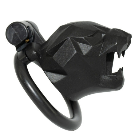 Cage de chasteté LEOX Tête de Félin 3D - 4.5 x 3.5 cm