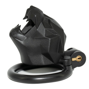 Cage de chasteté LEOX Tête de Félin 3D - 4.5 x 3.5 cm