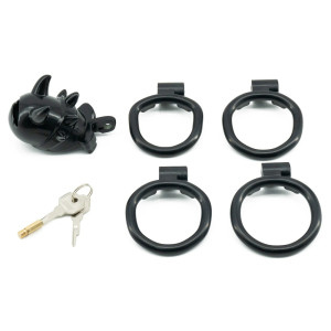 Cage de chasteté VIKYA 7.5 x 3.2 cm Noire de CockLock