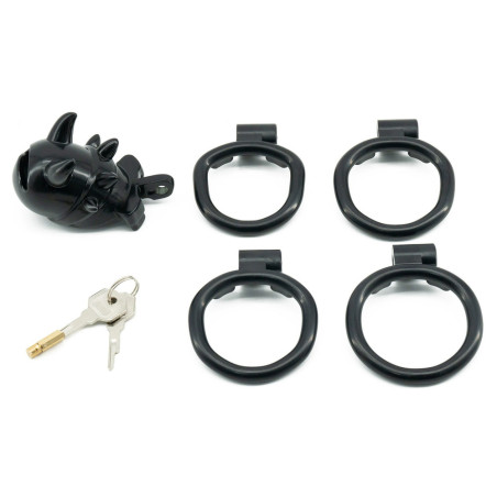 Cage de chasteté VIKYA 7.5 x 3.2 cm Noire de CockLock