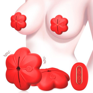 Pinces à Seins Vibrantes FLOWER CHEAST Rouges