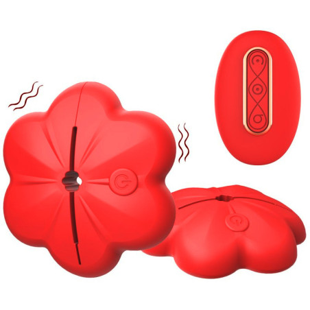 Pinces à Seins Vibrantes FLOWER CHEAST Rouges